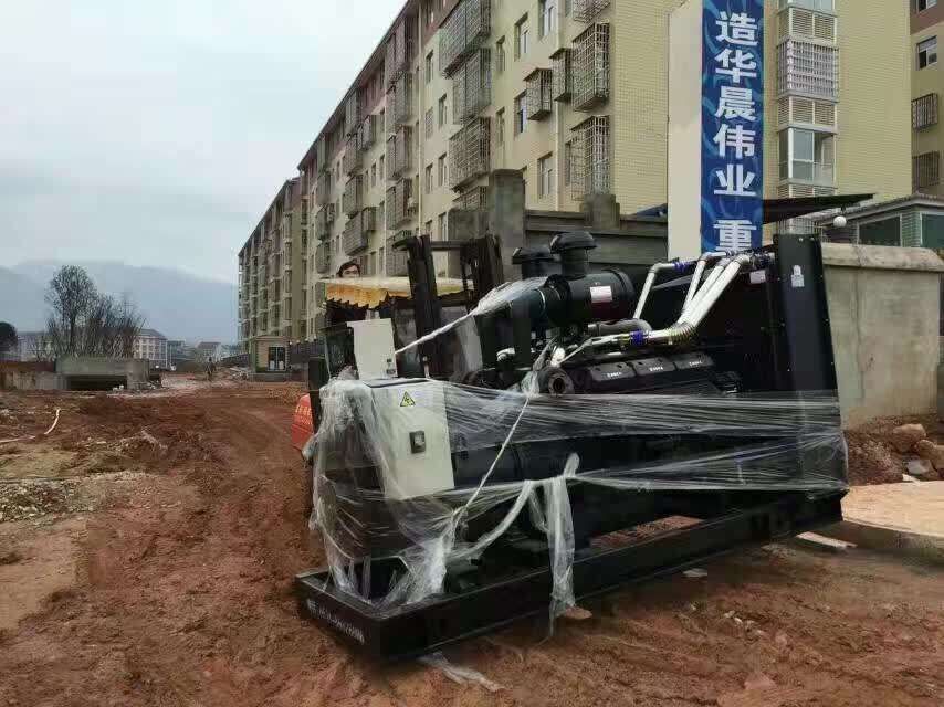 明邦工作人员在株洲茶陵安装调试潍柴柴油发电机5